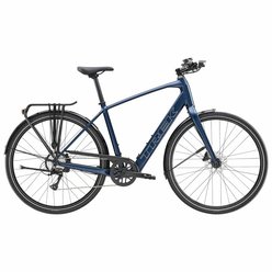 Ľahký mestský elektrobicykel TREK FX+ 2 LT Satin Mulsanne Blue 2025