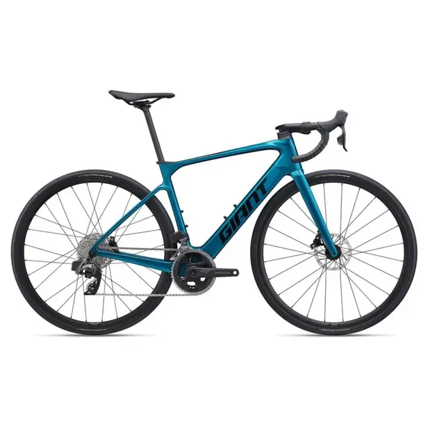 Cestný elektrický bicykel GIANT Defy Advanced E+ EL 2 Sea Sparkle 2026