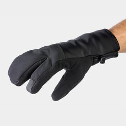 Trojprstové rukavice BONTRAGER Velocis Softshell Čierne