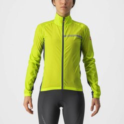 Ľahká dámska cyklistická bunda CASTELLI SQUADRA STRETCH Lime