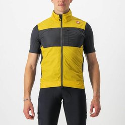 Cyklistická pánska teplá vesta CASTELLI 22010 UNLIMITED PUFFY Medová žltá
