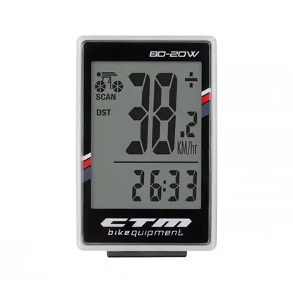 Cyklopočítač CTM, BD-20W, Biely