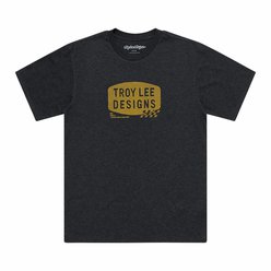 Tričko s krátkym rukávom TROY LEE DESIGNS Stamp Black Heather